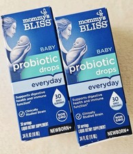 2-Pk Mommy's Bliss Newborn Baby Probiotic Drops Total 60 Servings Exp: 08/2026