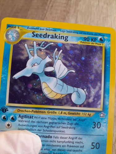 Pokemon Karte Seedraking Kingdra 1 Edition Neo Genesis 8/111 Holo Rare Deutsch - Bild 20 von 24