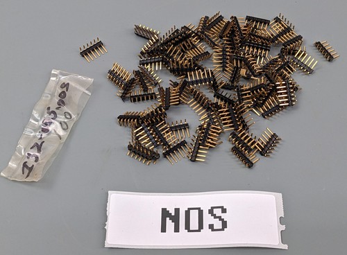 (30) GOLD Pin Header 6-Pin 0.100" Right Angle