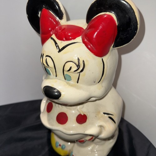 Mickey and Minnie Mouse Cookie Jar Double Sided Vintage Walt Disney USA 13.5" - Imagen 3 de 11