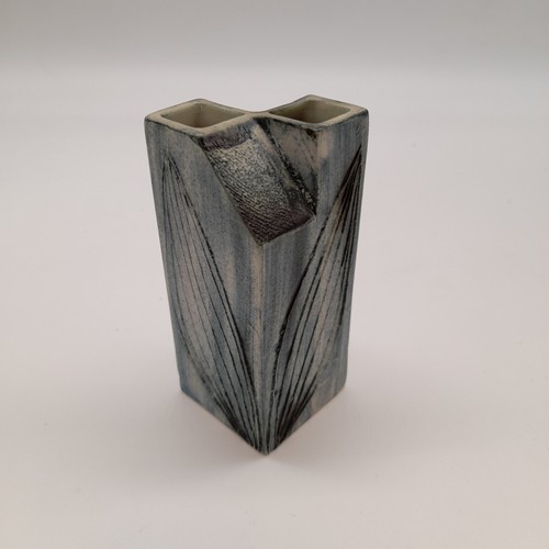 Carn Pottery Dual Chimney Blue Tulip Vase (#H1/19)