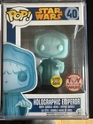 Funko Pop Star Wars Holographic Emperor #40 Toy Wars Exclusive (GITD) w/Stack