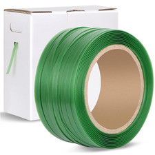 Heavy Duty Packaging Strapping Banding Roll - Green Polyester PET Industrial-Gra