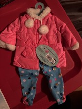 My Life As Pink Puffer Jacket and Polka Dot Leggings Outfit for 18 Dolls NEW