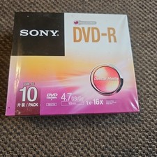 Sony DVD-R 120 Minute 10 Pack 4.7GB 1X-16X Blank Discs