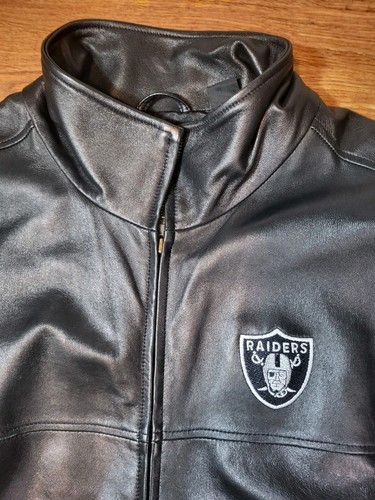 Reebok Leather Size XL Raiders Jacket - Picture 3 of 5
