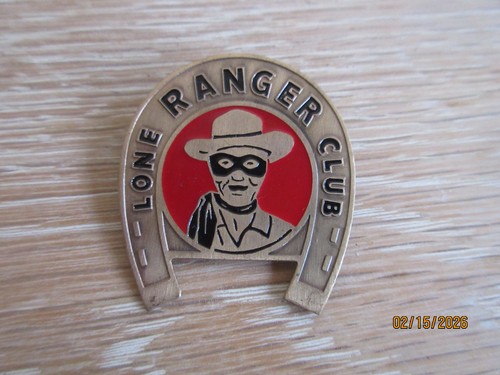 Vintage Rare HTF Lone Ranger Club Lucky Horseshoe Pin Badge 1940's - 1950's
