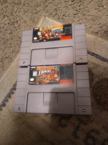 Donkey Kong Country 1 & 2 Super Nintendo Both Play Fine