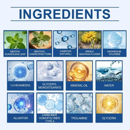 Crema di magnesio lenitiva per la cura delle articolazioni 50 g, terapia articolare professionale ossa e T8Q4 - Foto 7 di 14