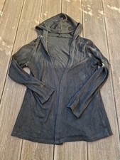 Strickjacke Damen mit Kapuze schwarz  Gr. 2 ( 38 40)