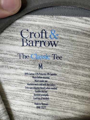 Croft & Barrow Shirt Womens Medium Stripe Classic Tee Short Sleeve Soft Top - Bild 6 von 8