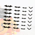  48 stücke schicke halloween fledermaus aufkleber 3d diy wandkunst aufkleber