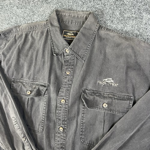 Team Realtree Signature Collection Mens L Faded Black Cotton Hunting Vintage - Picture 1 of 10