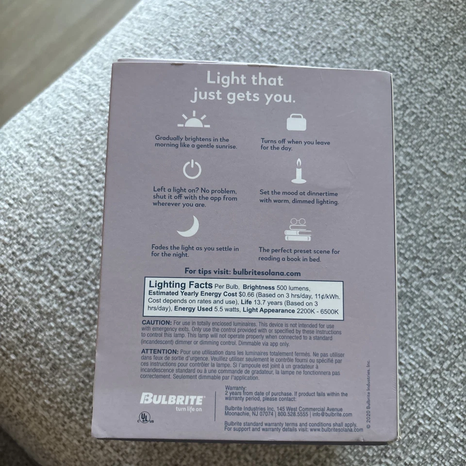 Умные светодиодные лампы Pottery Barn Bulbrite Solana G25 из молочного стекла 60 Вт #A43 - Изображение 3 из 4