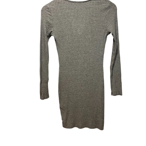 VTG Medium A'Gaci Form Fitting Ribbed V Neck Sweater Dress Y2K - Picture 7 of 7