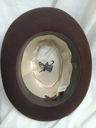 Capas 100% Wool Fedora Hat Godfather Brown Large - Picture 11 of 15