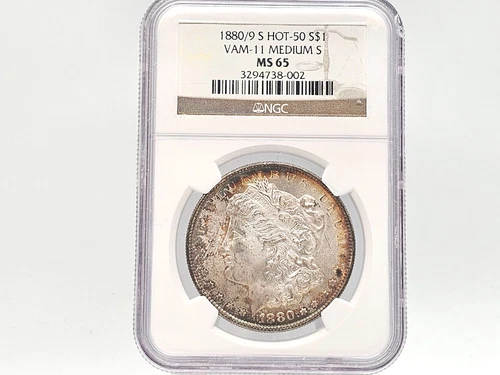 1880/9-S NGC MS65 VAM-11 Medium S Morgan Silver Dollar **Hot-50** 38-002
