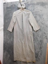 Handmade Hooded Robe Cloak Mens Small Gray Long Cosplay Costume Muslin Raw Edge