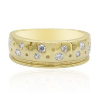 Cavill Zirkon Ring Damen 0,42Ct 925 Silber Gelbvergoldet Elegant