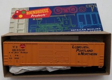 Roundhouse 1988 HO Longview Portland & Northern Double Door Box Car # 52000 Kit