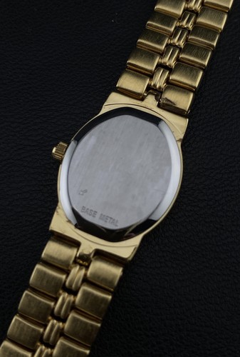 Wittnauer 23k Gold Plated Encrusted Diamond Bezel Luxury Swiss Ladies Watch - Picture 10 of 12