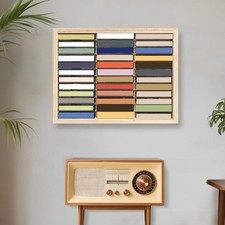 36 Grids Wooden Cassette Tape Storage Shelf Wall Mounted Display Rack Collection