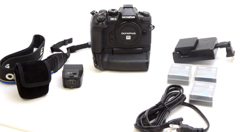 Olympus OM-D E-MII mit Batteriegriff - Blitz, Batterien - "AS IS" Aufnahme CT 74.732