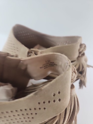 Gianni Bini Damen-Booties zehenfrei cremefarben Leder Blockabsatz Größe 9,5 - Bild 6 von 23