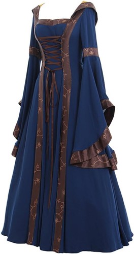 2025 Nuevo Vestido Gótico Victoriano Bruja - Vestido de Terciopelo con Capucha y Mangas de Trompeta - Imagen 3 de 42