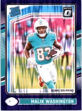 Malik Washington 2024 Donruss Optic #272 Purple Shock Miami Dolphins