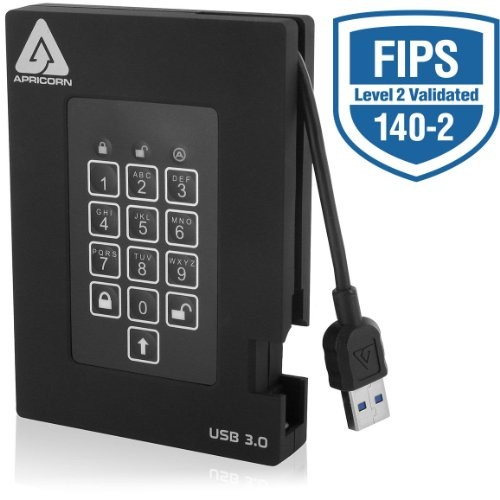 Портативный прочный жесткий диск Apricorn Aegis Padlock A25-3PL256-500F 500 ГБ — 2,5