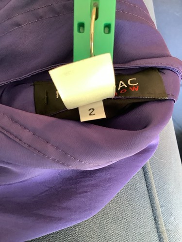 Mycra Pac Reversible Donatella Pleat Hood Raincoat Size 2, XS,Purple(blue)/black - Picture 9 of 13