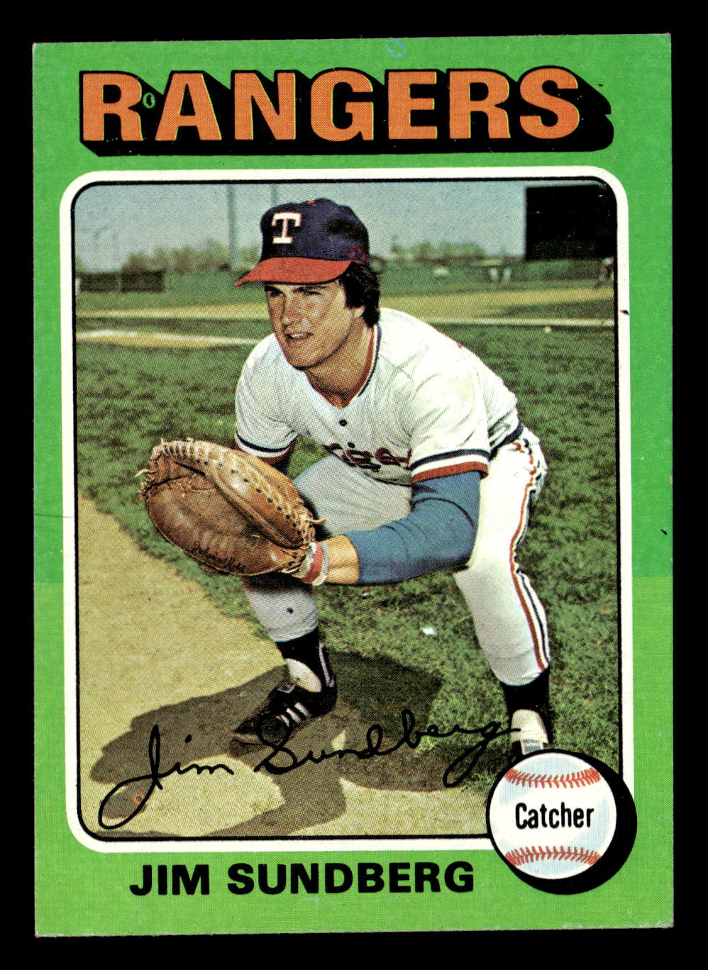 1975 Topps Mini Jim Sundberg #567 EX-MT Texas Rangers