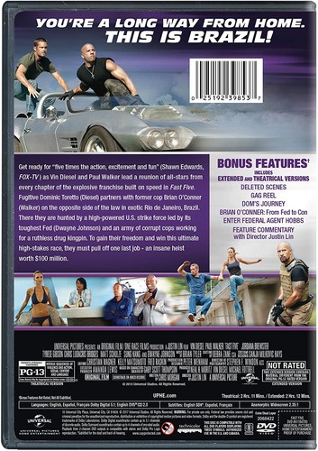 Fast Five (DVD) Vin Diesel Paul Walker Dwayne 'The Rock' Johnson (US IMPORT) - Picture 2 of 2