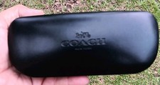 COACH HARD SHELL CASE BLACK LEATHER Y51 