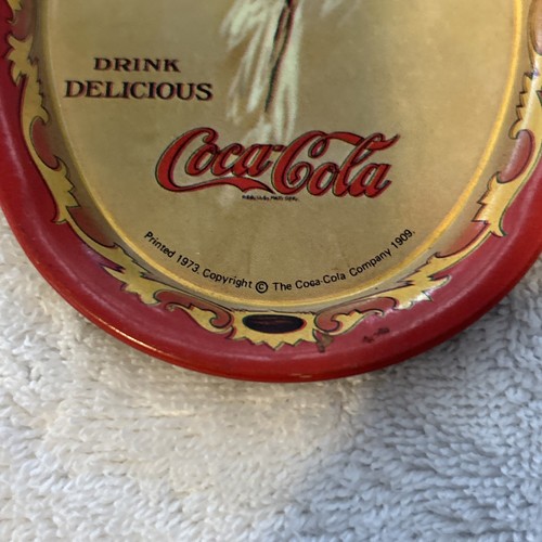 Coca Cola Oval Mini Tin Tip Trays 6in x 4.5inch Lot Of 2 - Picture 3 of 6