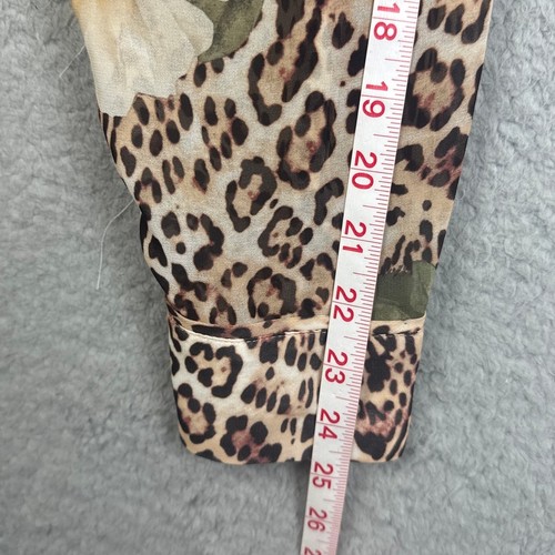 Chico's Sheer Tunic Poised Blooms Button Up Animal Print Floral Size 2 (12/14) - Picture 5 of 7