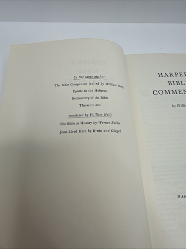 Harper's Bible Commentary 1st Edition 1962 William Neil Hardcover No Dustcover - Picture 14 of 20