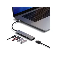 6 in 1 USB C Hub Multiport Adapter with HDMI 4K60Hz, 100W PD Charging, 2X USB...