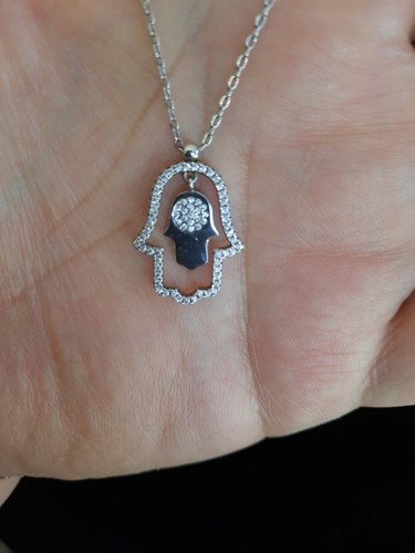 Hamsa Halskette mit Anhänger Sterlingsilber - Bild 4 von 4