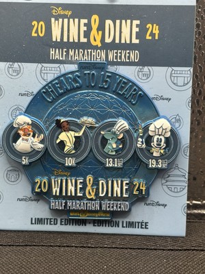 Disney 2024 Wine & Dine, Cheers to 15 Years Jumbo Limited Edition Pin
