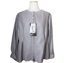 Armani Light Gray Zip-Up Jacket 55 35966491