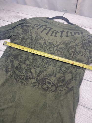 T shirt vintage Y2K Affliction uomo taglia M grunge thrashed - Foto 7 di 7