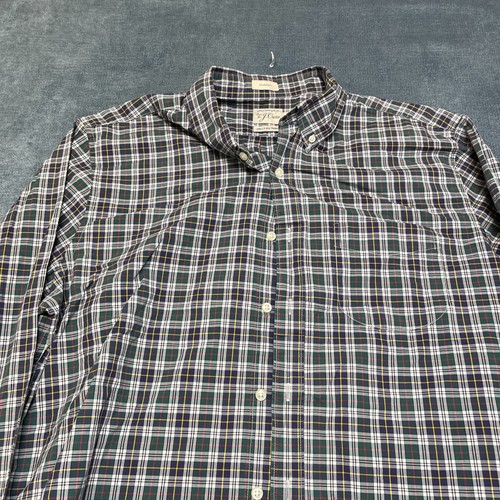 Camicia J.Crew 100's 2-Play Filati Lavaggio Segreto Uomo Grande Multi Plaid Vestibilità Classica - Foto 4 di 13