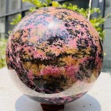 Natural Rose grey stone quartz ball crystal healing sphere gemstone 4080g