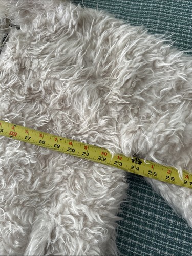 Dylan Los Angeles Kunstfell Jacke Mantel Gr. XL weiß kuschelig Reißverschluss mit Kapuze NEU - Bild 7 von 8