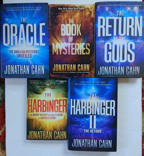 JONATHAN CAHN BOOK LOT (5) ~ HARBINGER 1 & 2, GODS, MYSTERIES, ORACLE ~ PROPHECY