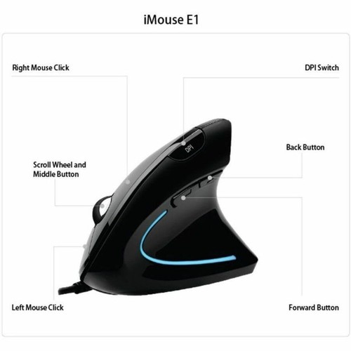 Adesso iMouse E1 Vertical Ergonomic Illuminated Mouse - Picture 7 of 9