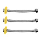 3 Stück Edelstahl Duschteile Duschrohr Zubehör Sprühschlauch