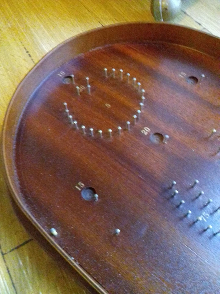 Jaques London Hit-a-pin Bagatelle Traditional Mahogany Vintage Wooden Bar Game - Image 3 of 4
